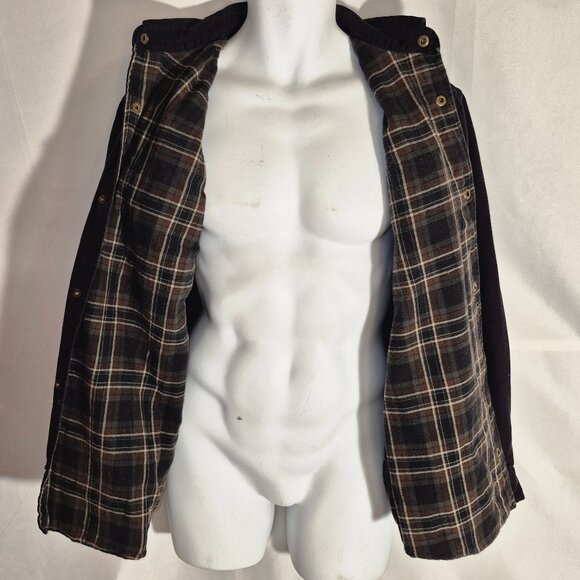 BASIC EDITIONS denim jacket, black, 100% Cotton, metal buttons, lined. size MED. - Picture 7 of 16